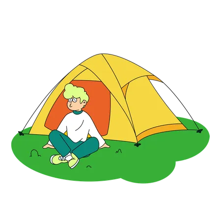 Camping Illustration Illustration