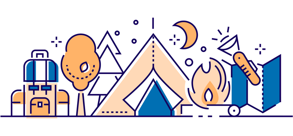 Site de camp  Illustration