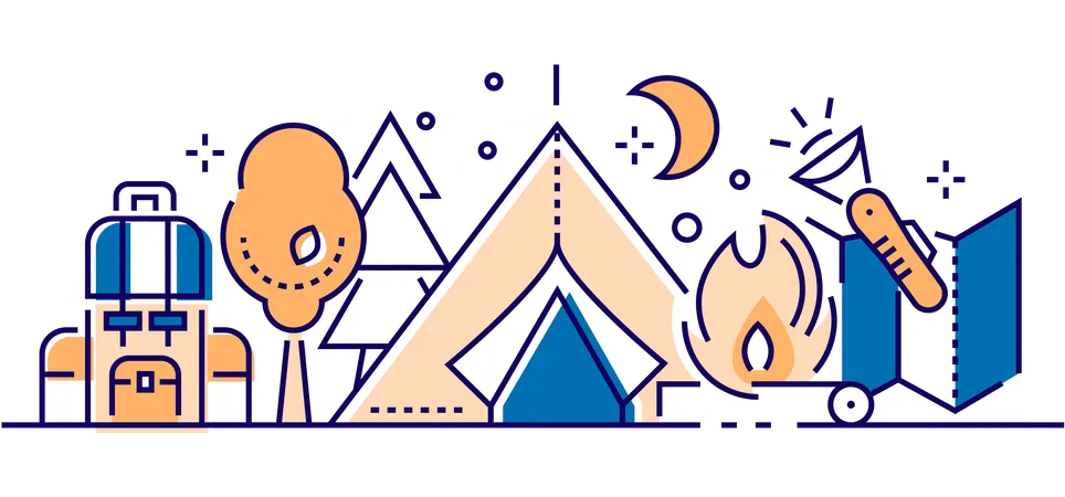 Site de camp  Illustration