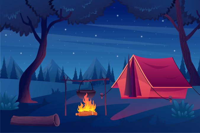 Site de camp  Illustration