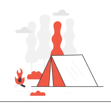 Camping  Illustration