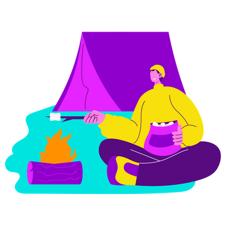 Camping  イラスト