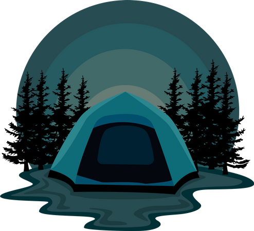 Camping Adventure  Illustration