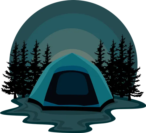 Camping Adventure  Illustration