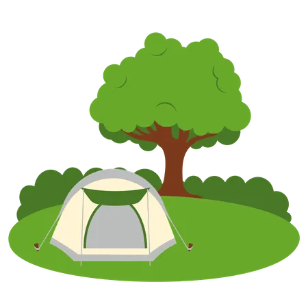 Camping Area  Illustration