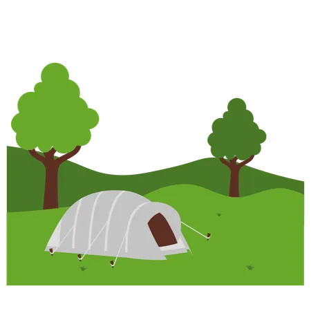 Camping Area  Illustration