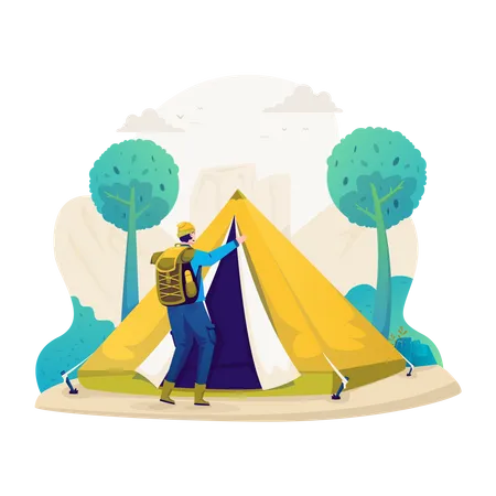 Campamento de verano  Ilustración