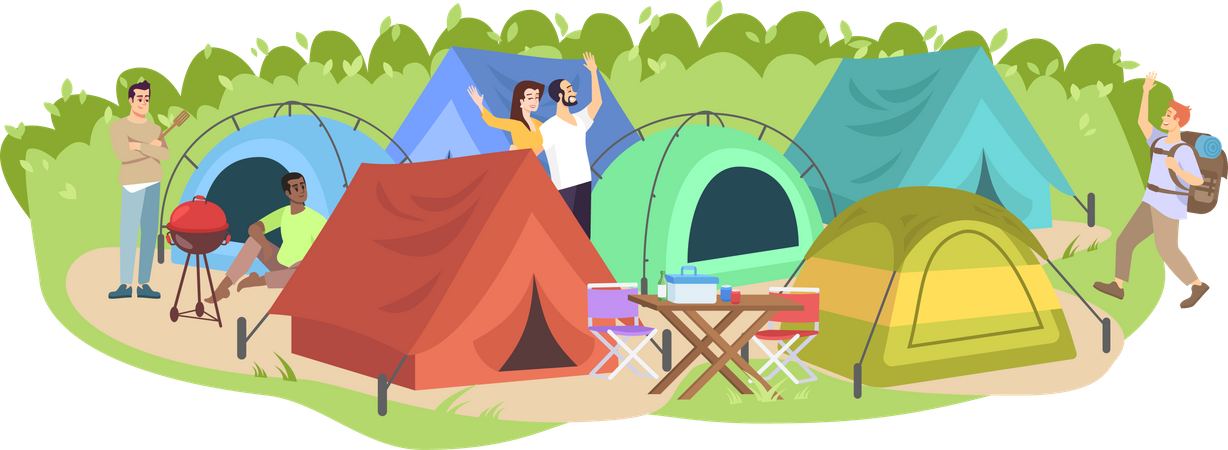 Camping festival  Illustration