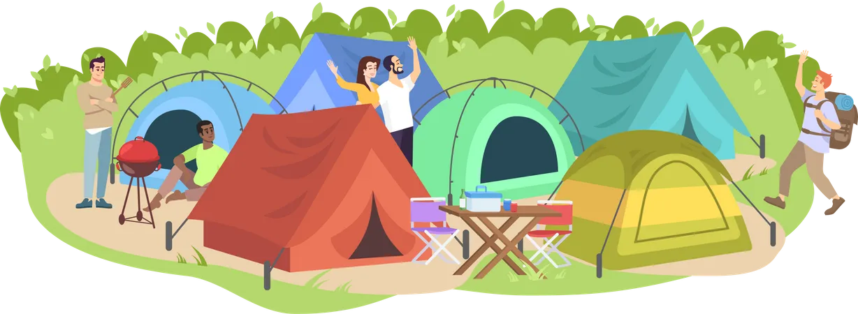 Camping festival  Illustration