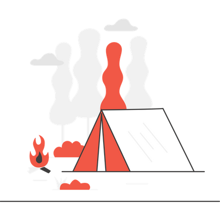 Camping  Illustration