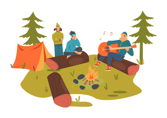 Camping  Illustration