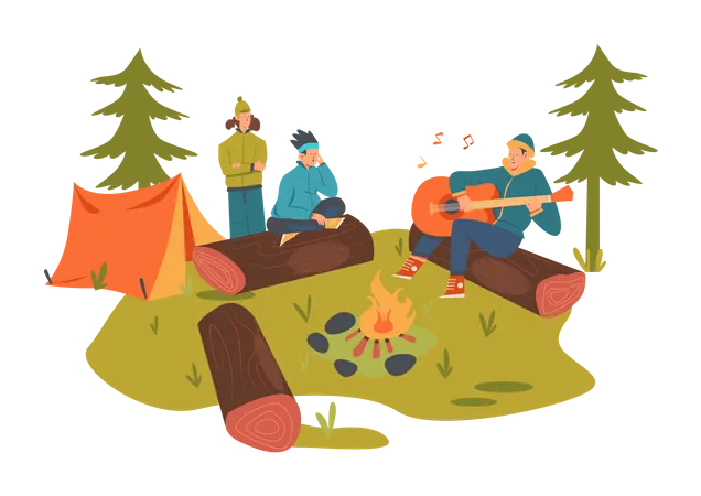 Camping  Illustration