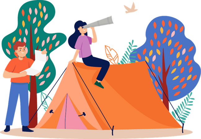 Camping  Illustration