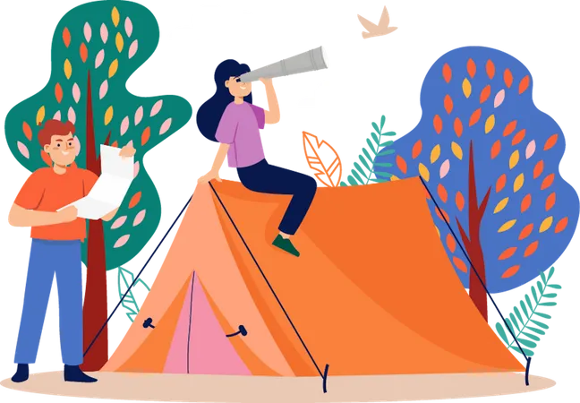 Camping  Illustration