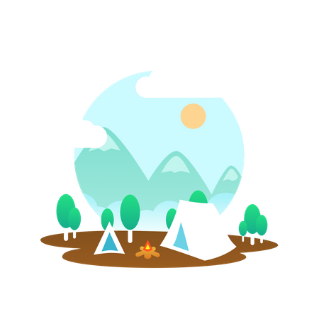 Camping  Illustration