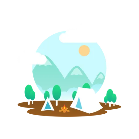 Camping  Illustration