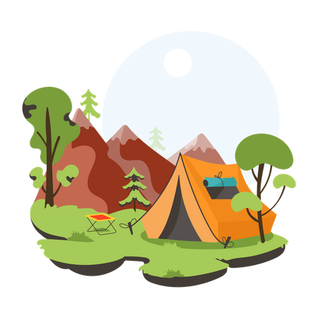 Camping location  Illustration