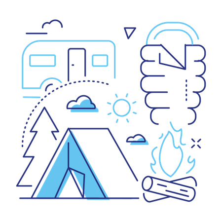 Camping site  Illustration
