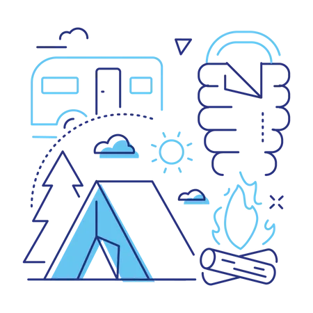 Camping site  Illustration