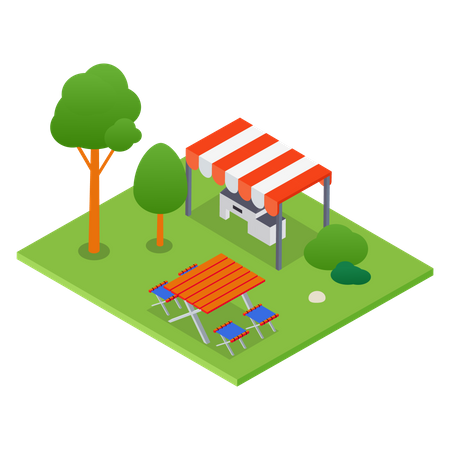 Camping spot  Illustration