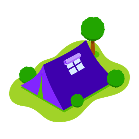 Camping Tent  Illustration