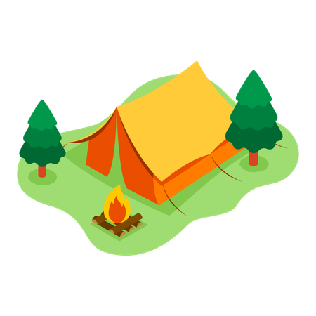 Camping Tent  Illustration