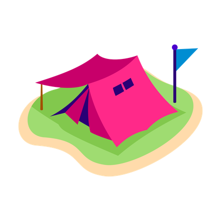 Camping Tent  Illustration