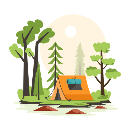 Camping Tent  Illustration