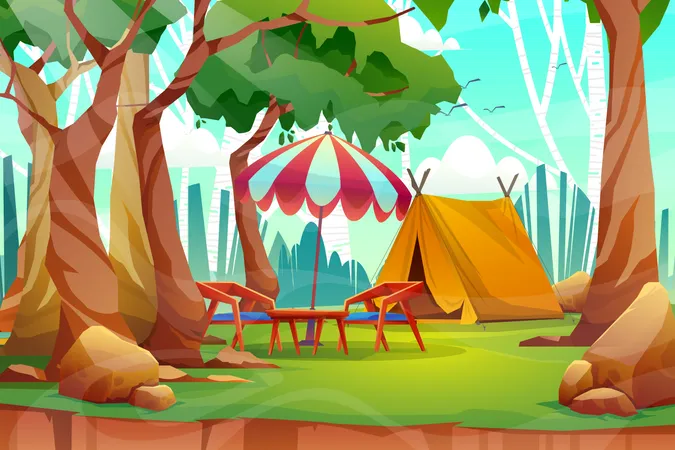 Camping tent  Illustration