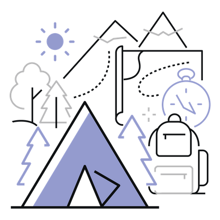 Camping Tent  Illustration