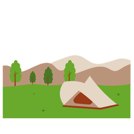 Camping Tent  Illustration