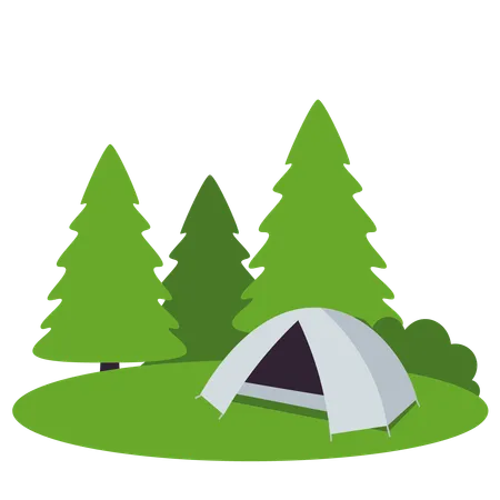 Camping Tent  Illustration