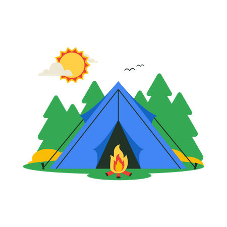 Camping tent  Illustration