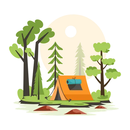 Camping Tent  Illustration