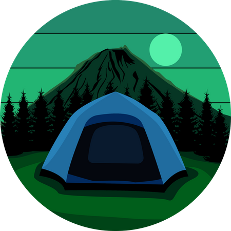 Camping Vacation  Illustration