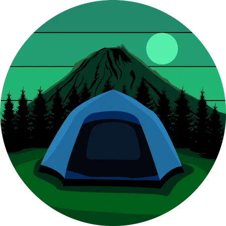 Camping Vacation  Illustration