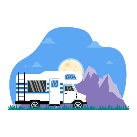 Camping van  Illustration