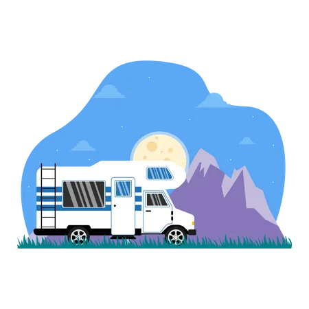 Camping van  Illustration