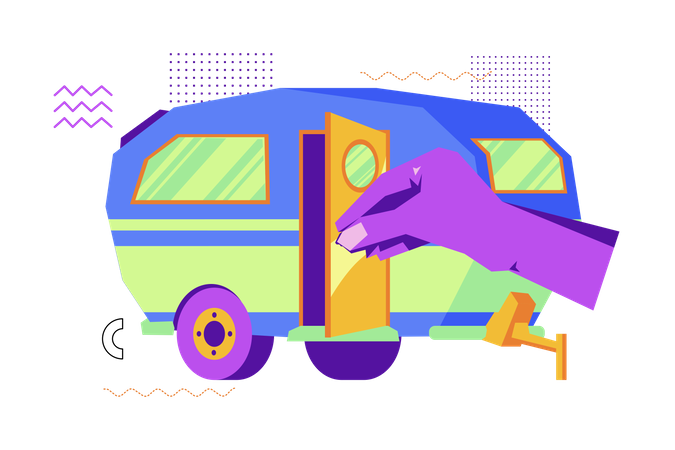 Camping van  Illustration