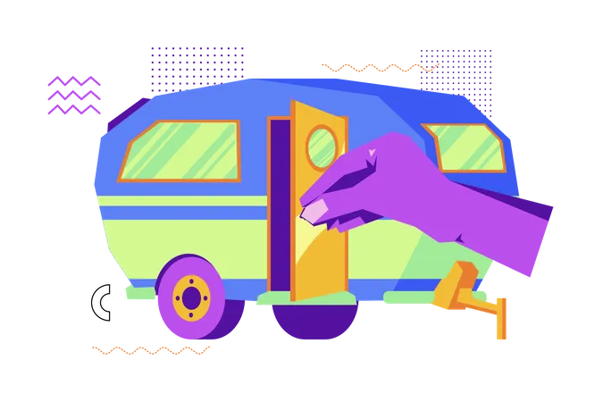 Camping van  Illustration