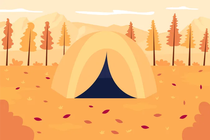 Camping Zelt  Illustration