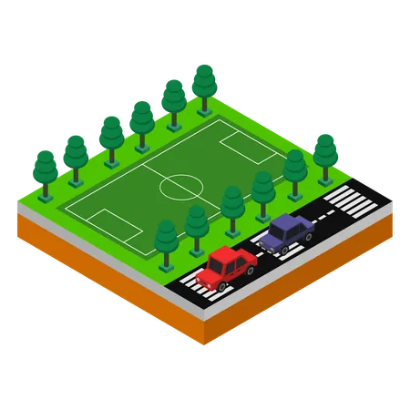 Campo de fútbol  Ilustración