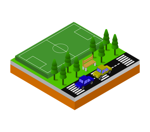 Campo de fútbol  Ilustración