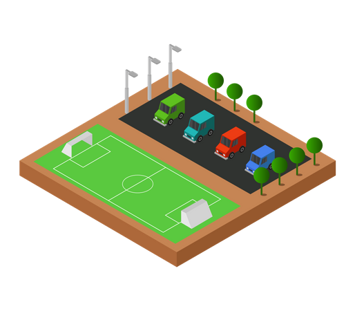 Campo de fútbol  Ilustración