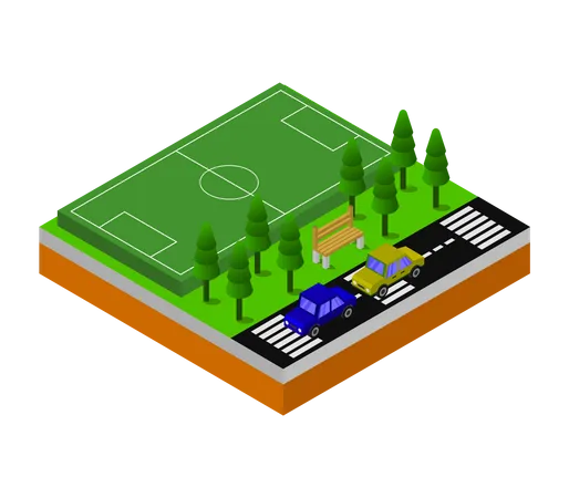 Campo de futebol  Ilustração