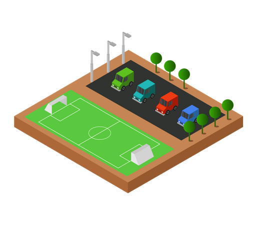 Campo de futebol  Ilustração