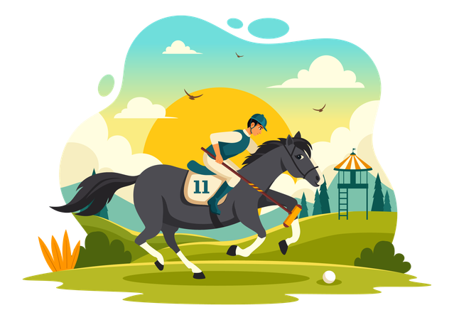 Campo de polo  Illustration