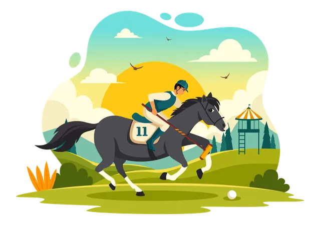 Campo de polo  Illustration