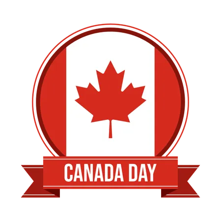 Canada Day Badge Illustration