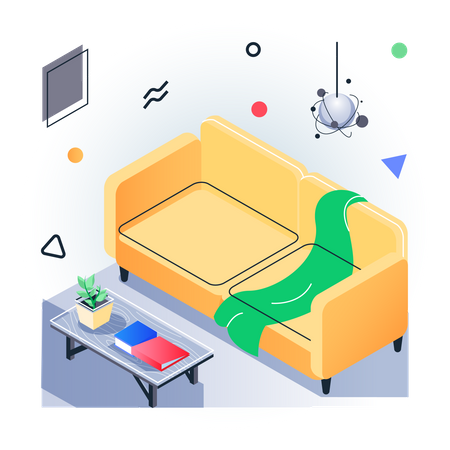 Canapé confortable  Illustration